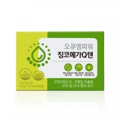 [오큐엠파워] 징코메가Q텐 1,100mg x 60캡슐