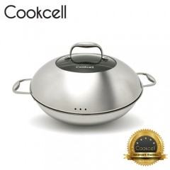 [Cookcell] 쿡셀 통3중 싱글 코팅 블랙에디션 IH 파티웍 28cm