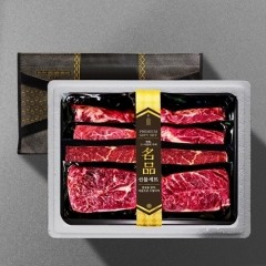 [기품맛담] 블랙앵거스 탑초이스 스페셜 명품구이1.6kg 선물세트 5호 (살치살200gx2,갈비살200gx2,부채살200gx2,척아이롤200gx2)