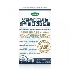 [한미] 쏘팔옥타코사놀 활력비타민B프로 500mg x 60캡슐