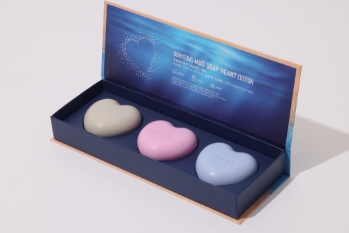 보령머드솝 하트에디션(90g*3개입),보령며드코리아 하트에디션비누, 보령머드하트비누