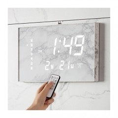 국산 루나리스 GPS수신 LED 벽시계 비앙코 36cm