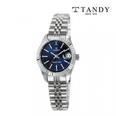[TANDY] 탠디 럭셔리 메탈 손목시계 여성용 T-3921 (블루) /스와로브스키식입